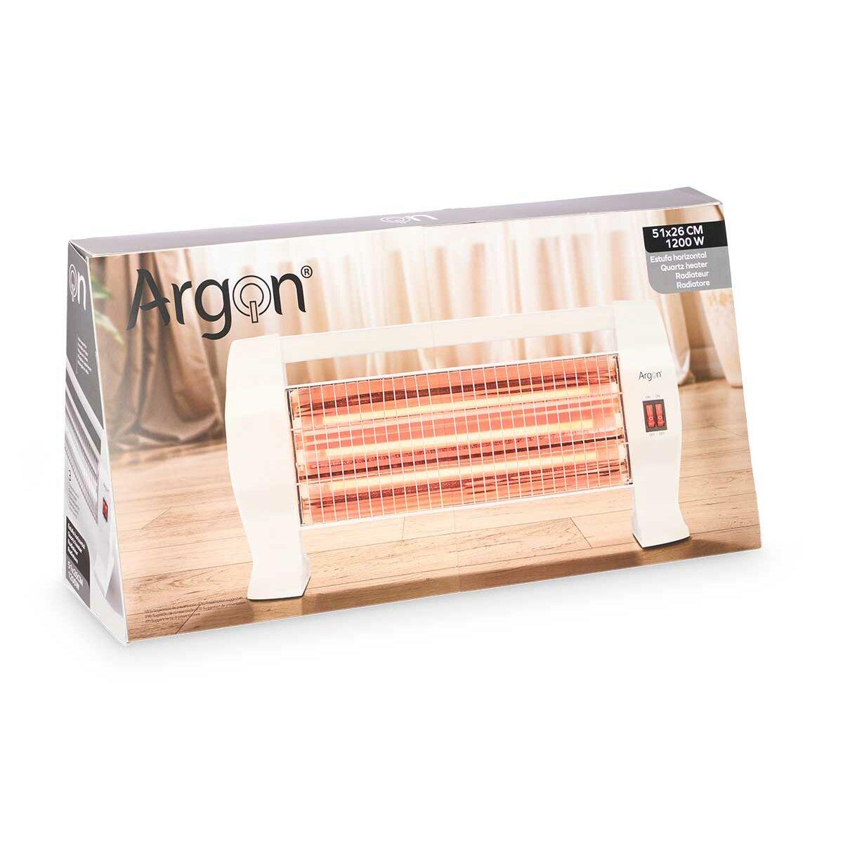 Estufa Eléctrica Halógena Argon W-HH1231 Blanco 1200 W (8 Unidades)