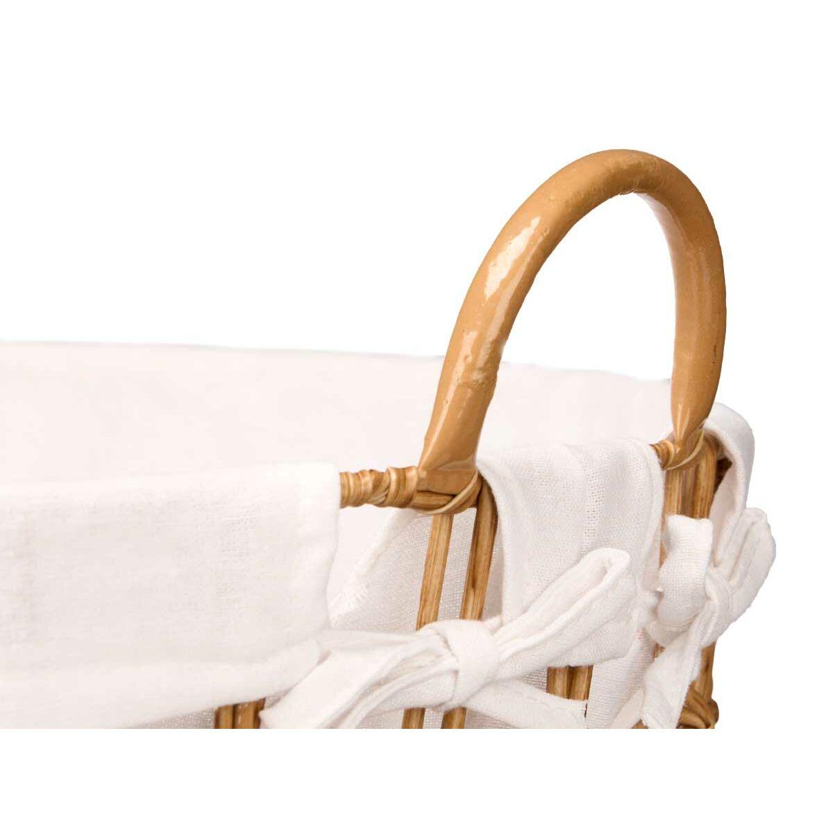 Cesto Kipit HX30552 Natural Poliéster Tela Polipropileno Hierro Plástico 50 % algodón 45 x 58 x 43 cm 46 x 59 x 43 cm (6 Unidade
