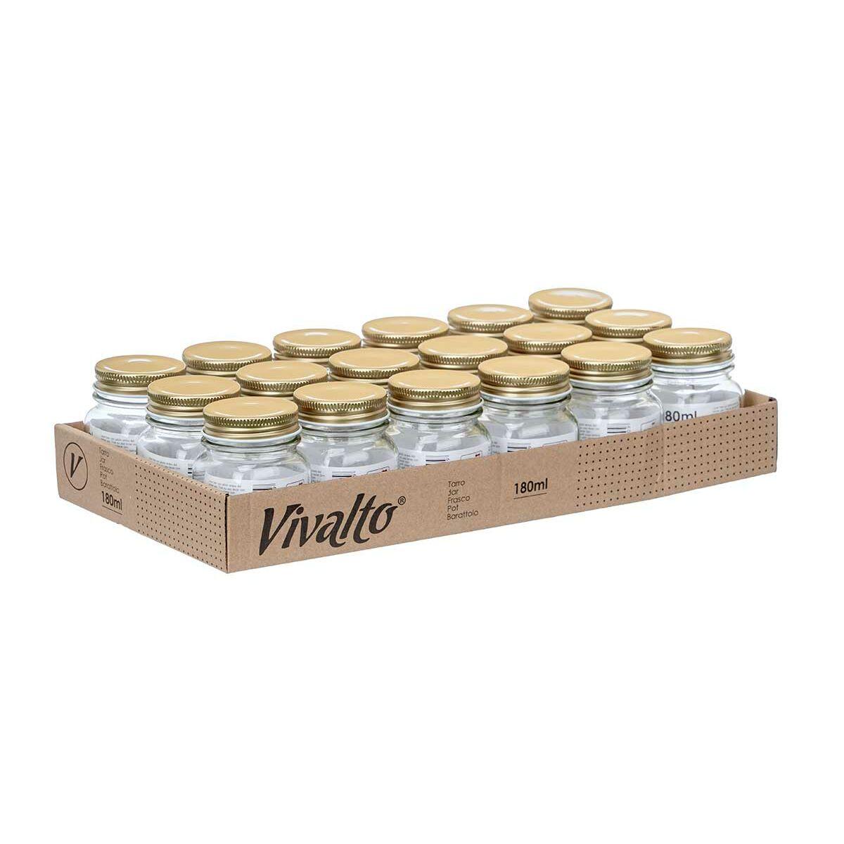 Tarro Vivalto CWDH05-18PK Oro Transparente 180 ml (18 Unidades)
