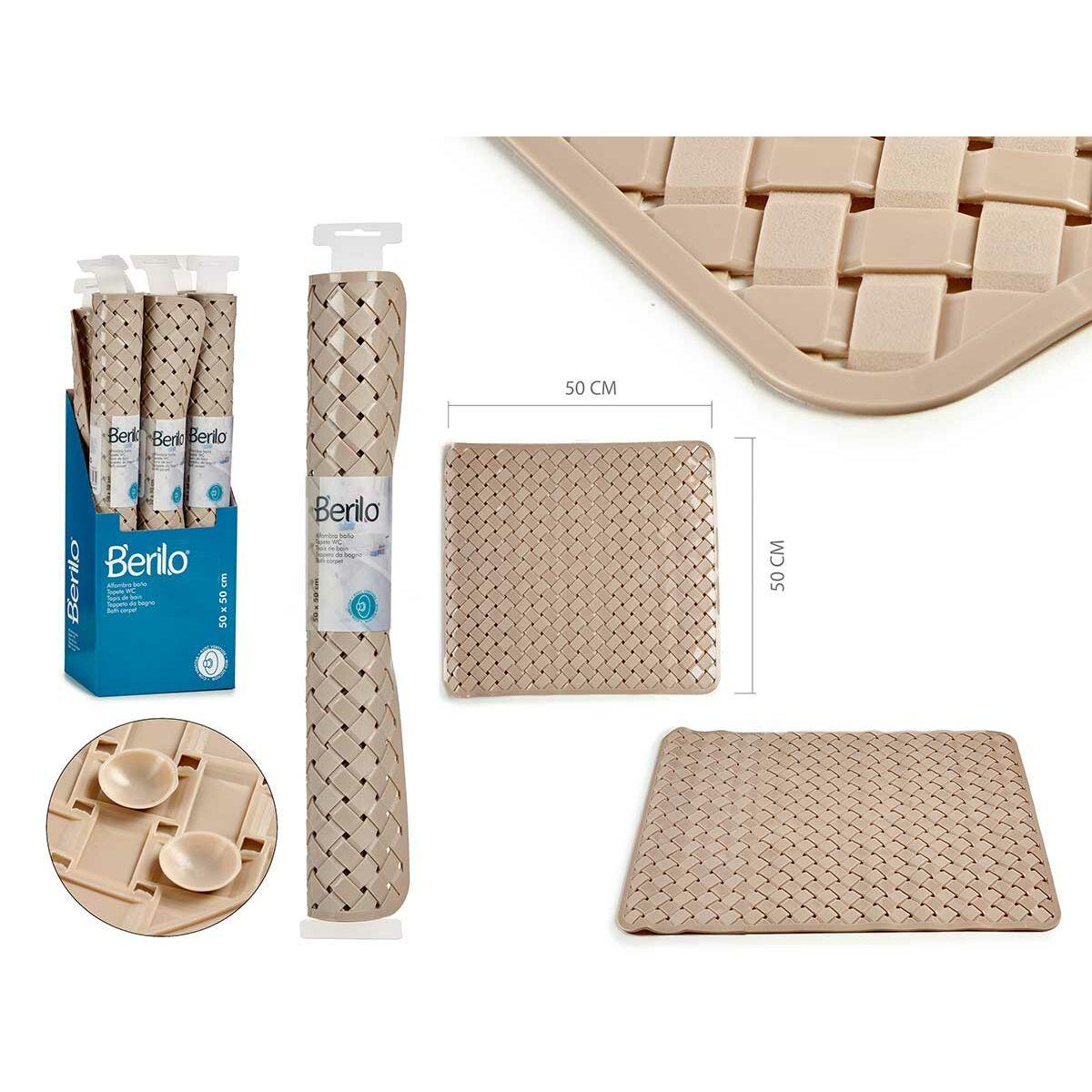 Alfombra de baño Berilo AR1910106 Beige 0,03 x 50 x 50 cm (6 Unidades)