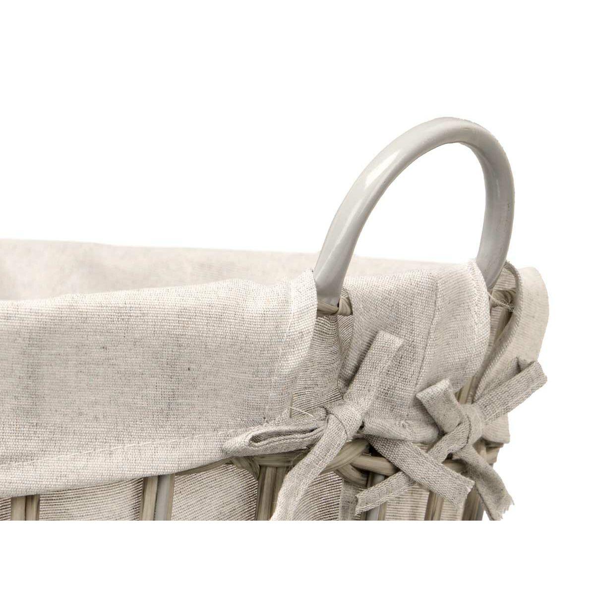 Cesto Kipit HX30562 Gris Poliéster Tela Polipropileno Hierro Plástico 50 % algodón 51 x 41 x 41 cm 55,6 x 42,5 x 40 cm (6 Unidad