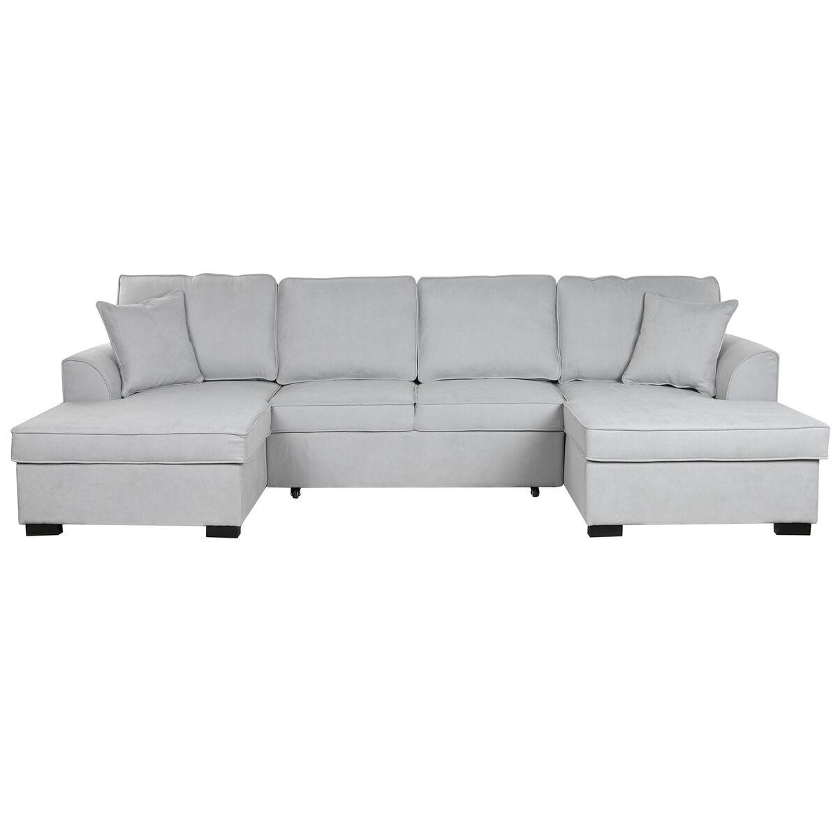 Sofá Cama Home ESPRIT Gris Moderno 298 x 154 x 92 cm