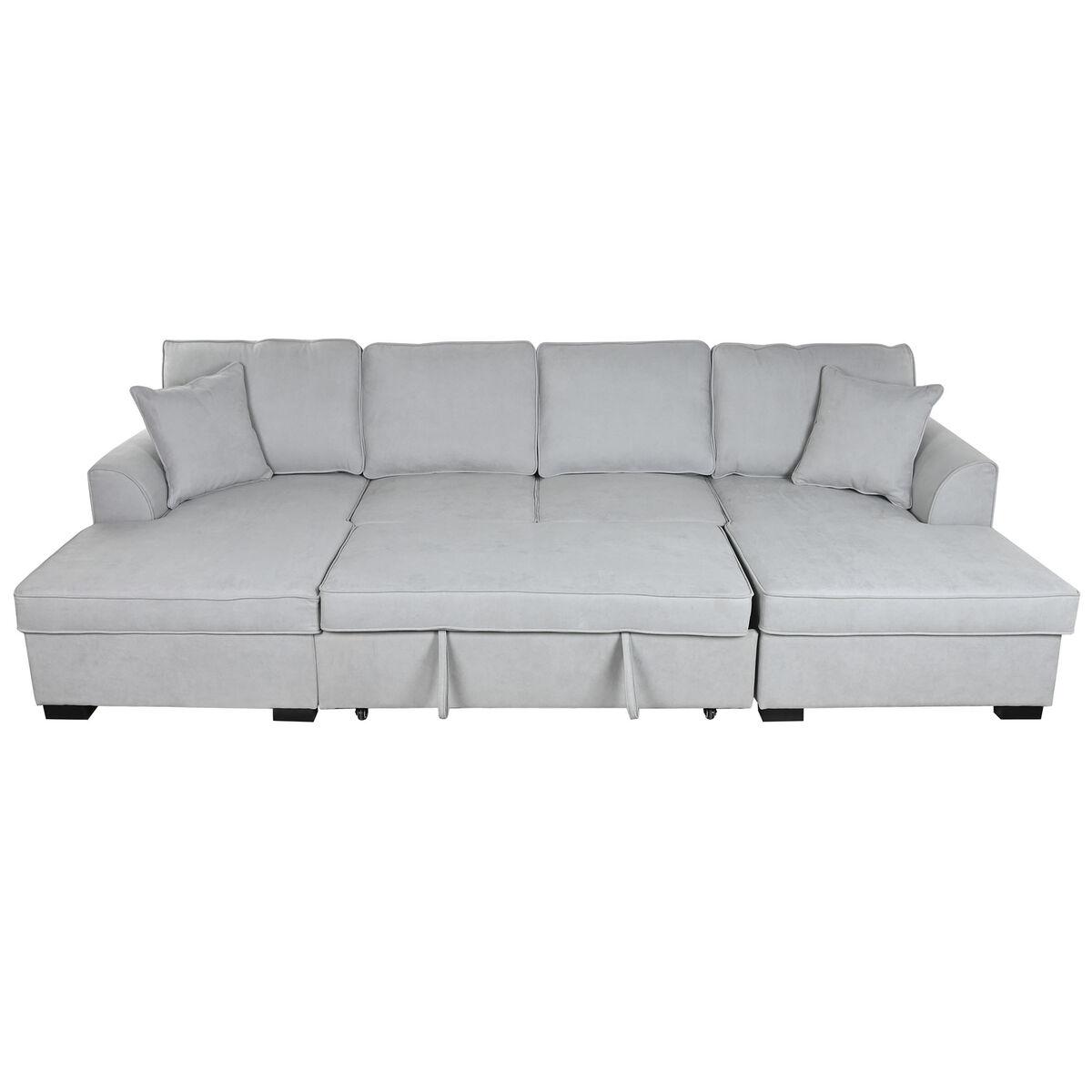 Sofá Cama Home ESPRIT Gris Moderno 298 x 154 x 92 cm