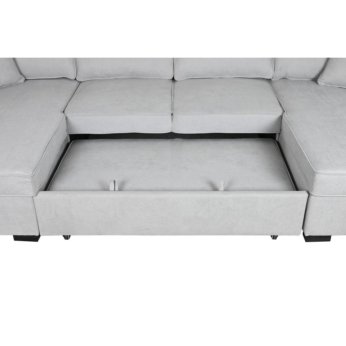 Sofá Cama Home ESPRIT Gris Moderno 298 x 154 x 92 cm