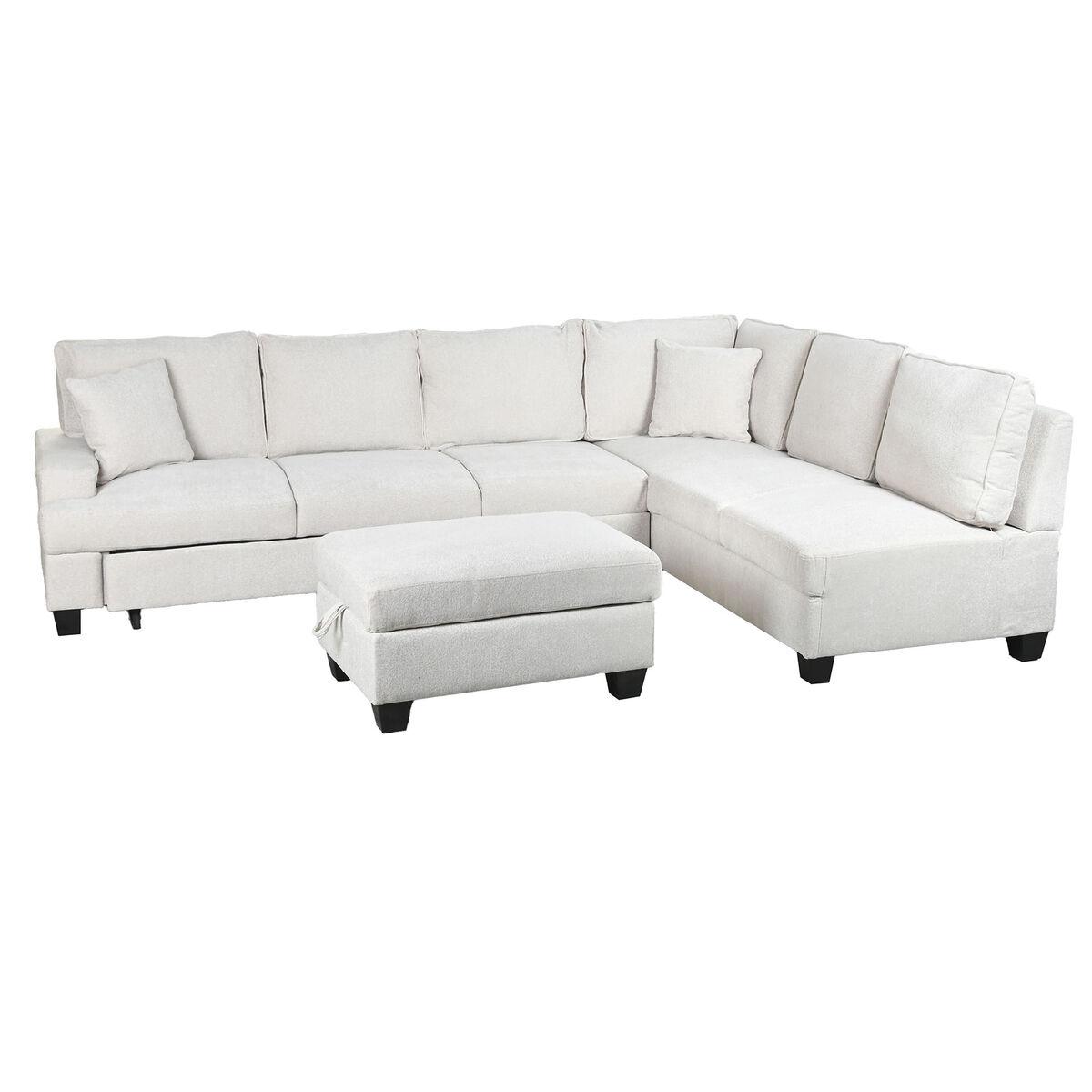 Sofá Cama Home ESPRIT Beige Moderno 285 x 260 x 90 cm
