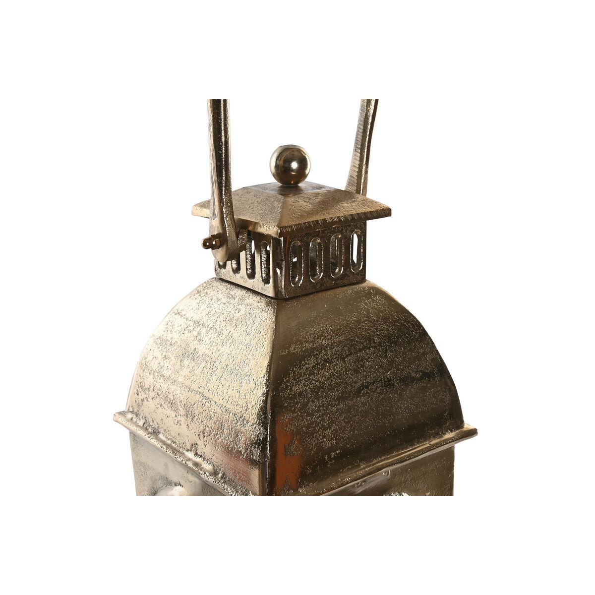 Farol Home ESPRIT Dorado Aluminio Cristal Vintage 17 x 17 x 78 cm