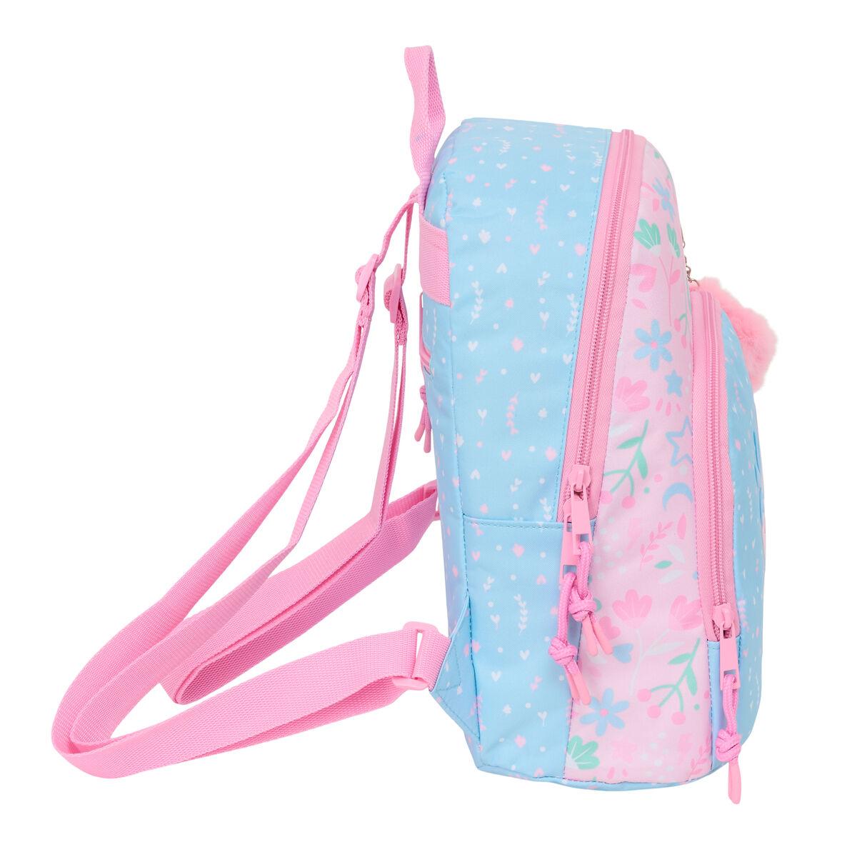 Mochila BlackFit8 Smile Rosa Azul claro 25 x 30 x 13 cm