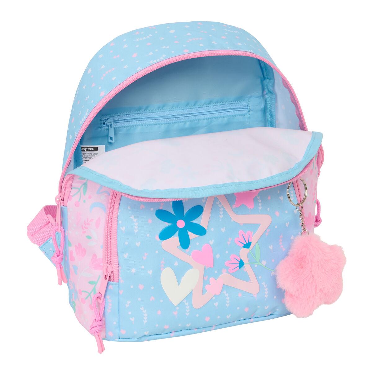 Mochila BlackFit8 Smile Rosa Azul claro 25 x 30 x 13 cm