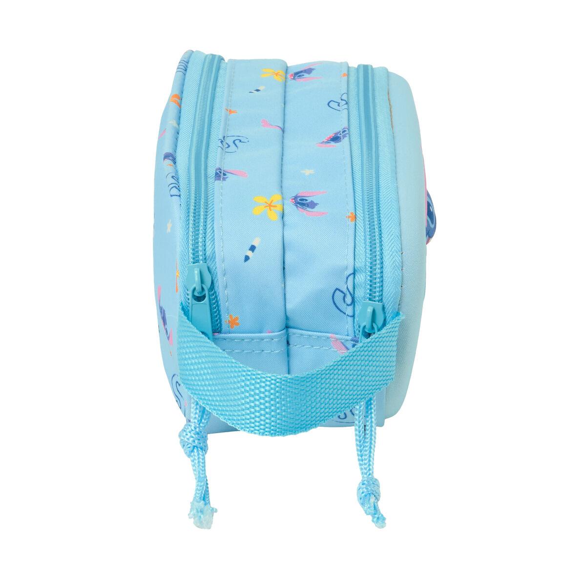 Portatodo Doble Lilo & Stitch Azul claro 21 x 8 x 6 cm 3D