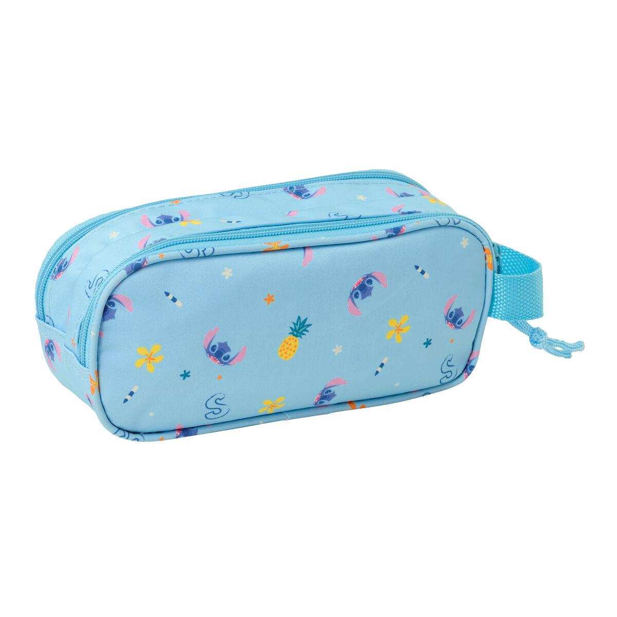 Portatodo Doble Lilo & Stitch Azul claro 21 x 8 x 6 cm 3D