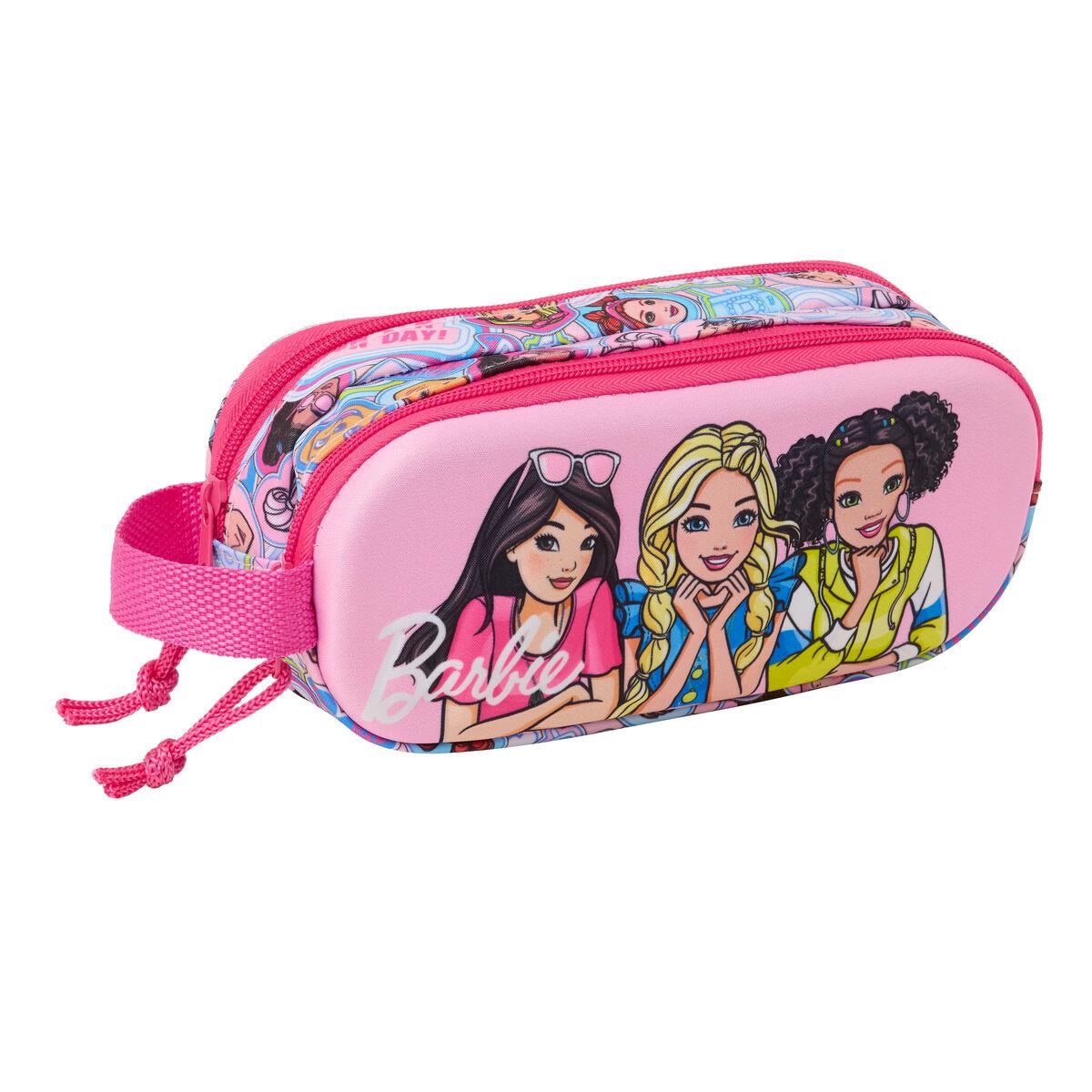Portatodo Doble Barbie Rosa 21 x 8 x 6 cm 3D