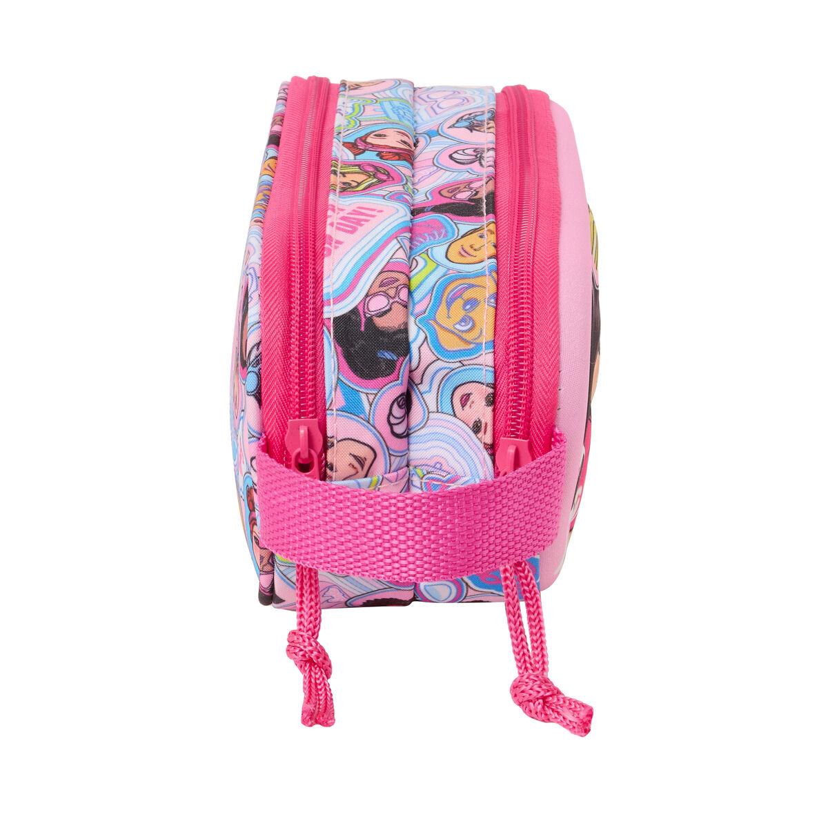 Portatodo Doble Barbie Rosa 21 x 8 x 6 cm 3D
