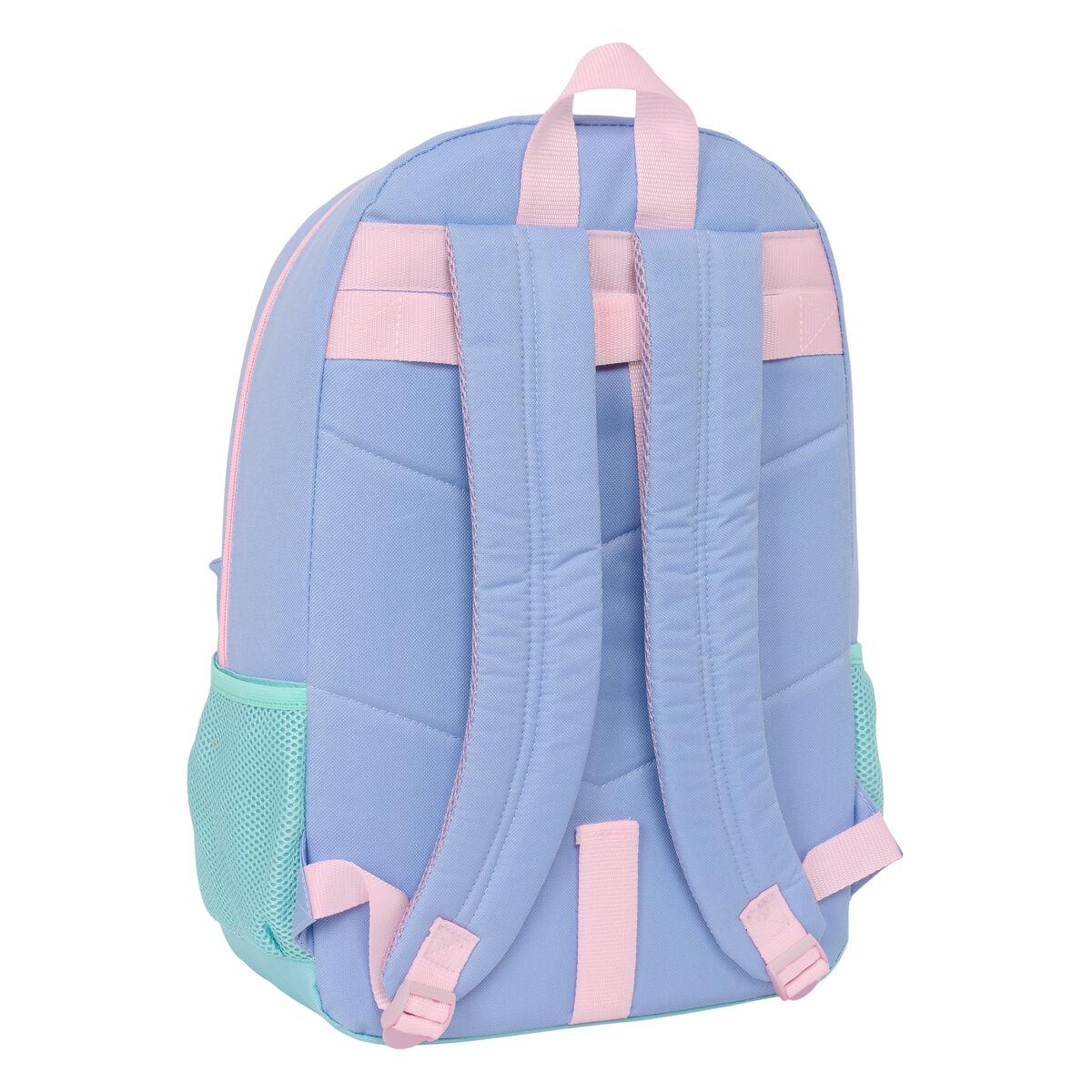 Mochila Escolar Munich Mellow Azul Rosa Celeste 30 x 46 x 14 cm