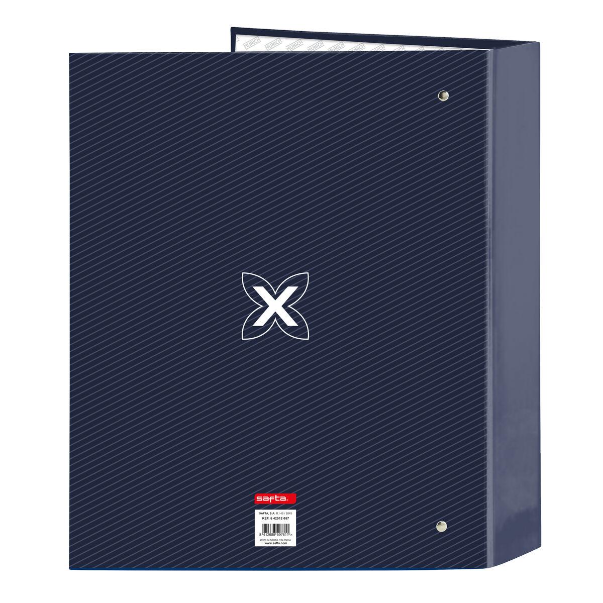 Carpeta de anillas Munich Blue indigo Azul A4 27 x 33 x 6 cm