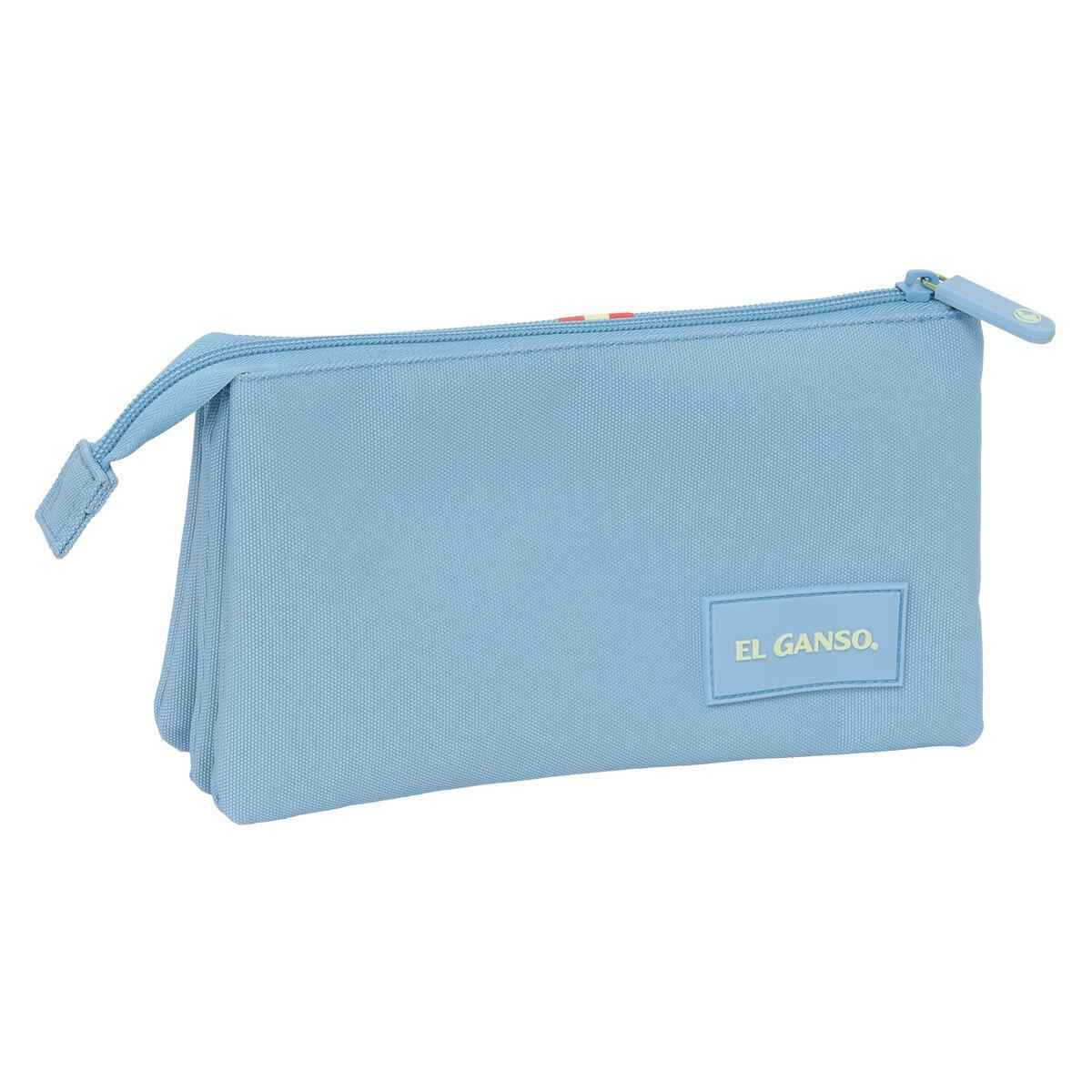 Portatodo Triple El Ganso Cerulean Azul 22 x 12 x 3 cm