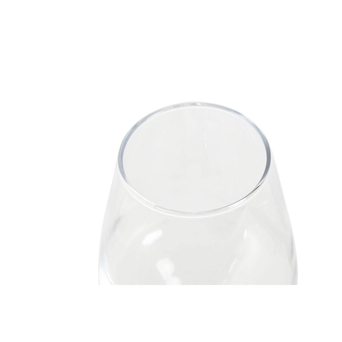 Set de copas de vino Home ESPRIT Transparente Cristal 265 ml (6 Unidades)