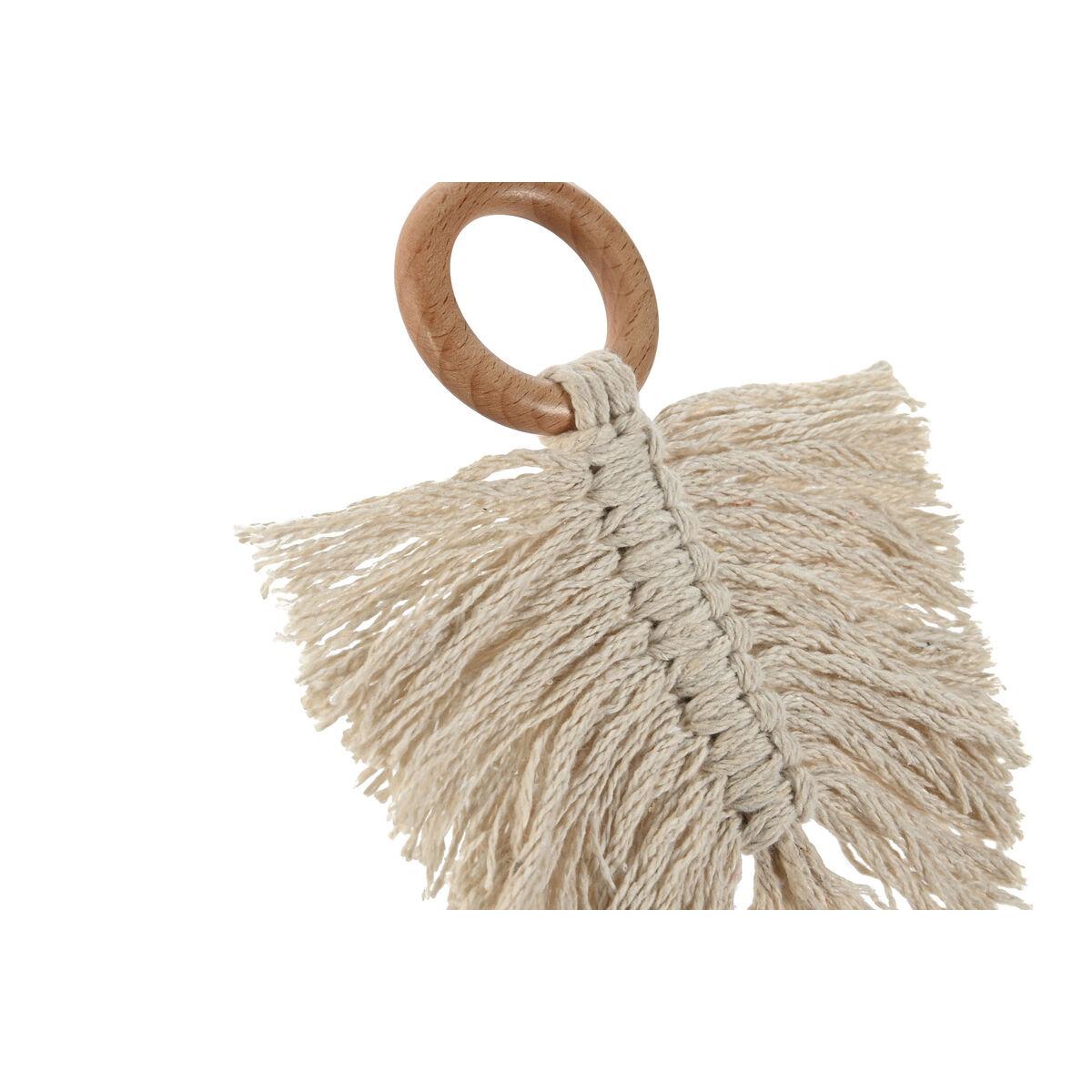 Anillo servilletero Home ESPRIT Natural Acacia Macramé 13 x 1 x 18 cm 4 Piezas