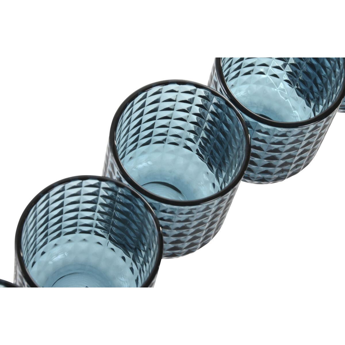 Set de Vasos Home ESPRIT Azul Cristal 275 ml (6 Unidades)