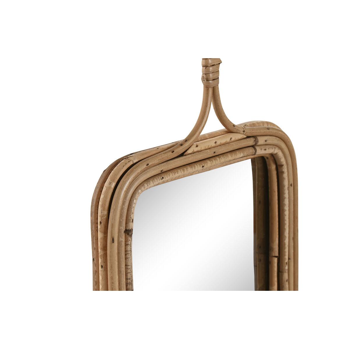 Espejo de pared Home ESPRIT Natural 24 x 2,5 x 40 cm (2 Unidades)