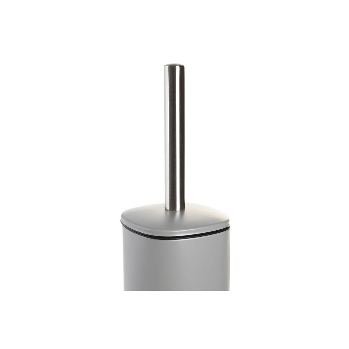 Escobilla para el Baño DKD Home Decor Beige Gris Crema Metal Acero Inoxidable 9,5 x 9,5 x 38,5 cm (2 Unidades)