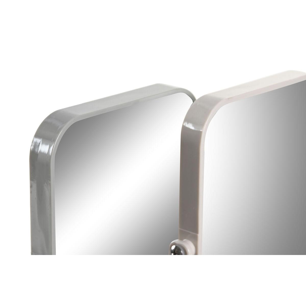 Espejo con Soporte DKD Home Decor Beige Gris Crema Poliestireno 15 x 2,5 x 19,2 cm (2 Unidades)