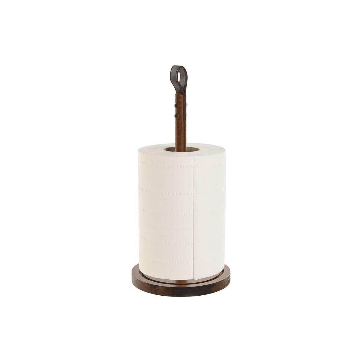 Portarrollo de Papel de Cocina Home ESPRIT Natural Poliuretano Acacia 15 x 15 x 33 cm