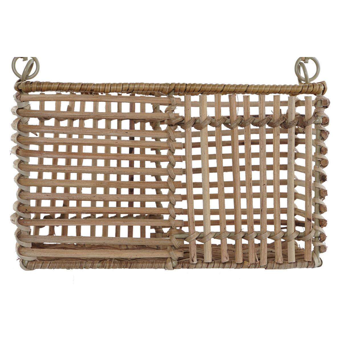 Cesto para cubiertos DKD Home Decor Marrón Hierro 20 x 10 x 12 cm