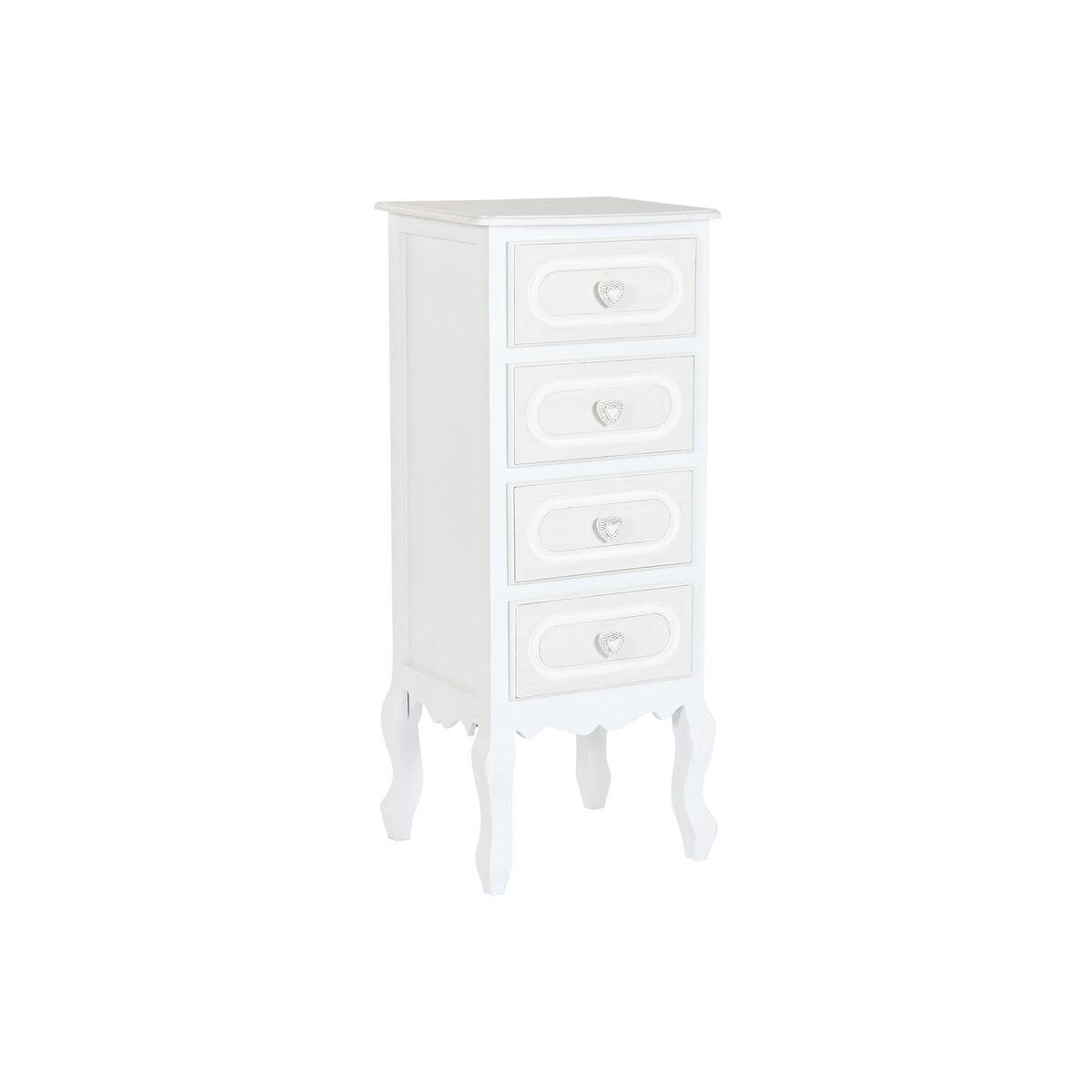 Cajonera Home ESPRIT Blanco Romántico 40 x 36 x 100 cm
