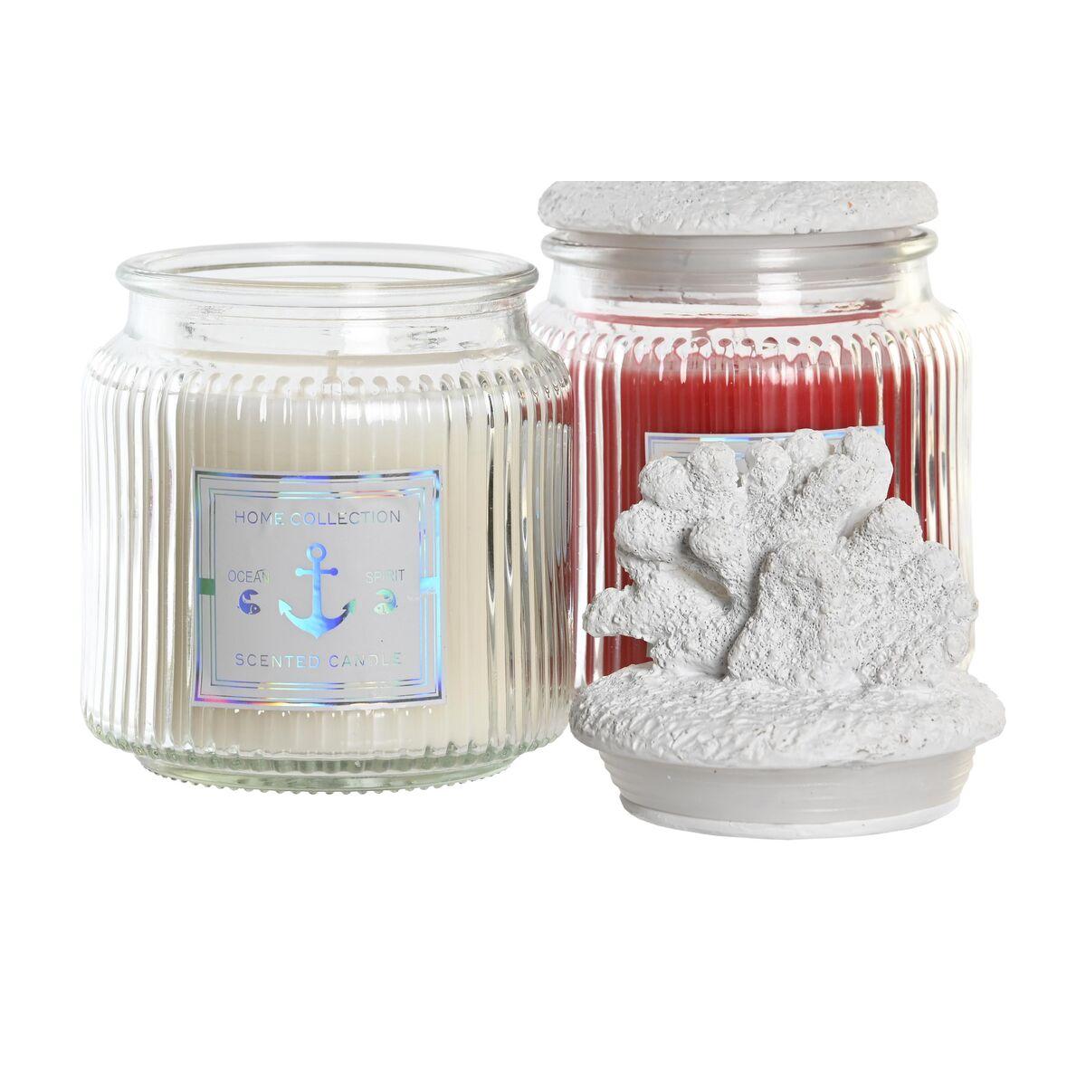 Vela Perfumada DKD Home Decor Coral Mediterráneo 430 g (2 Unidades)