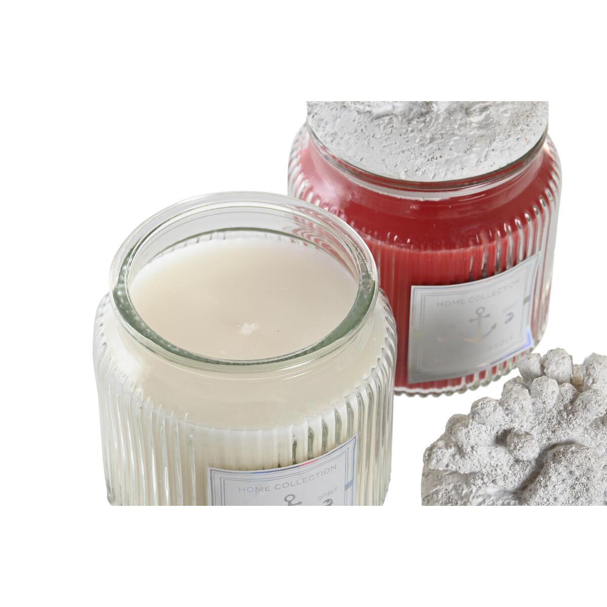 Vela Perfumada DKD Home Decor Coral Mediterráneo 430 g (2 Unidades)