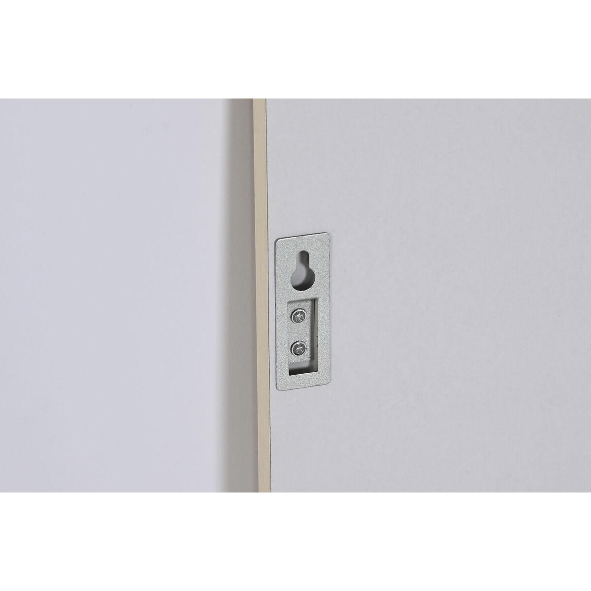 Espejo de pared DKD Home Decor Blanco Beige Gris oscuro 36 x 2 x 66 cm (4 Unidades)