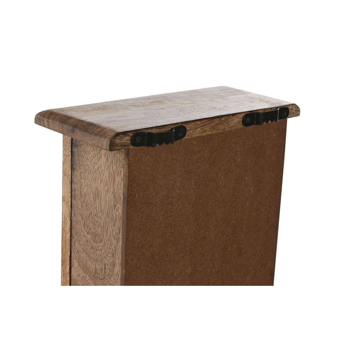 Armario de llaves Home ESPRIT Azul Blanco Natural 18 x 7,5 x 28 cm