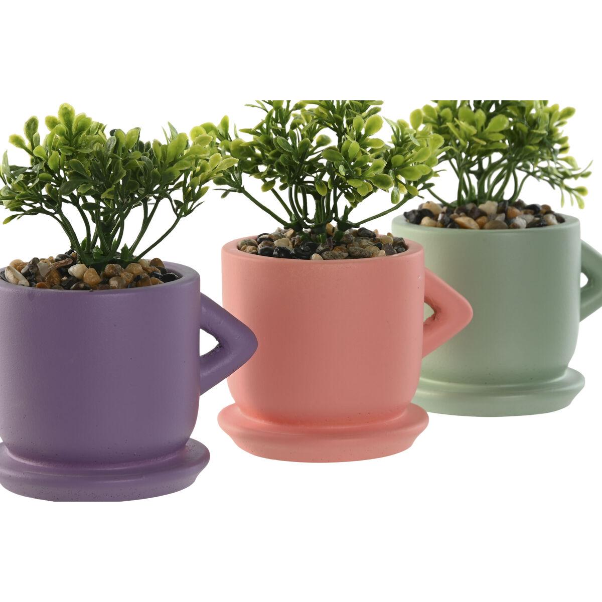 Planta Decorativa Home ESPRIT Polietileno Cemento Urbano 9 x 7 x 12 cm (3 Unidades)