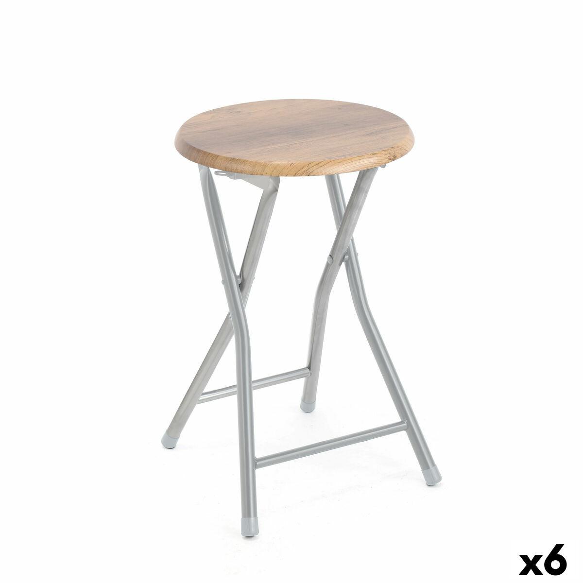 Taburete Confortime Madera Metal 30 x 30 x 46 cm (6 Unidades)