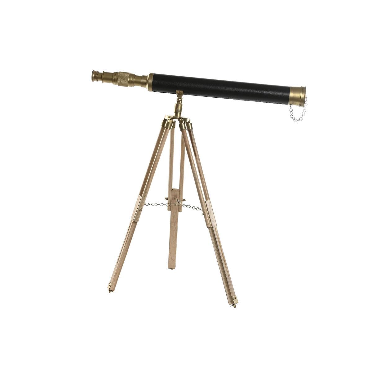 Figura Decorativa Home ESPRIT Marrón Dorado Vintage Telescopio 63 x 40 x 70 cm