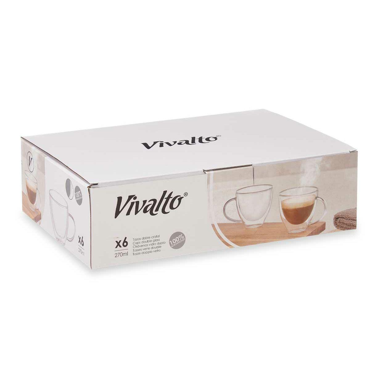 Taza Vivalto OCT-DG2324 Transparente 270 ml (6 Unidades)