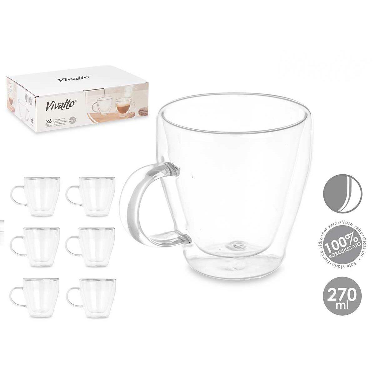 Taza Vivalto OCT-DG2324 Transparente 270 ml (6 Unidades)