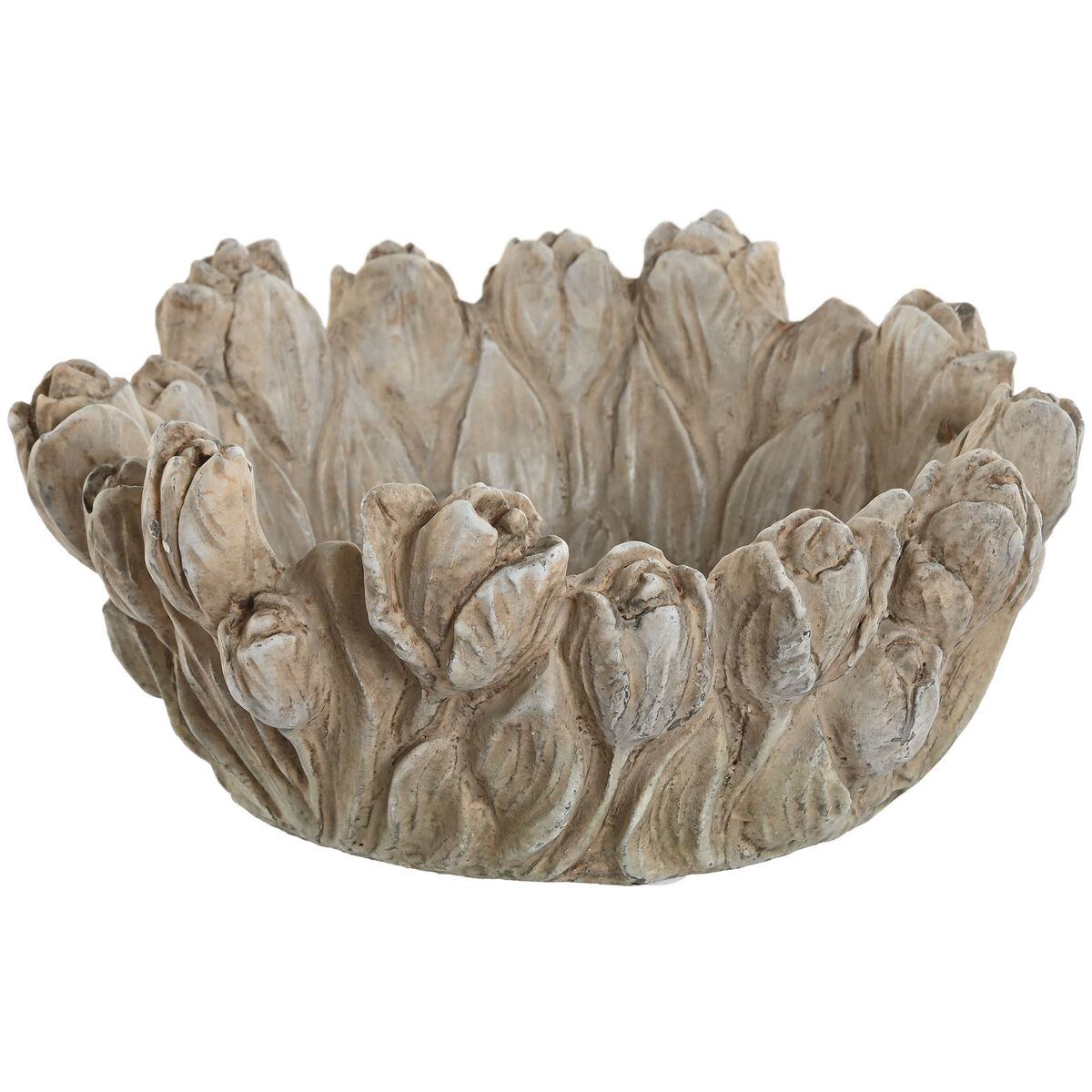 Centro de Mesa Home ESPRIT Gris Shabby Chic Acabado envejecido 23 x 23 x 10 cm