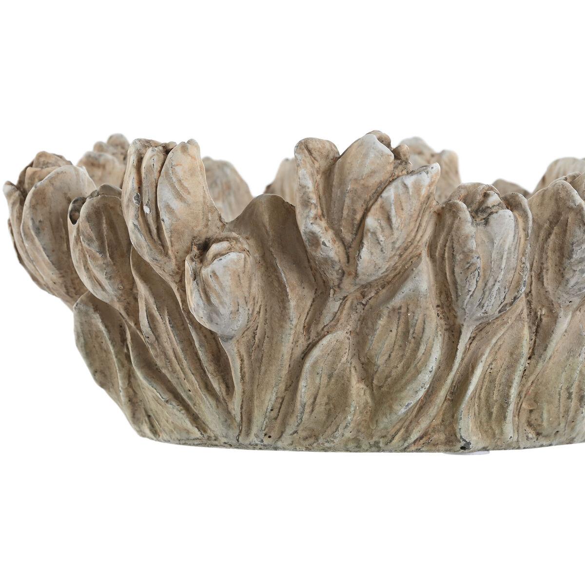Centro de Mesa Home ESPRIT Gris Shabby Chic Acabado envejecido 23 x 23 x 10 cm