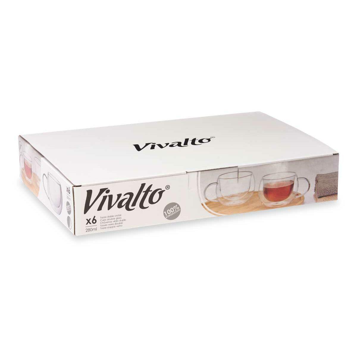 Taza Vivalto OCT-DG23213L Transparente 280 ml (6 Unidades)