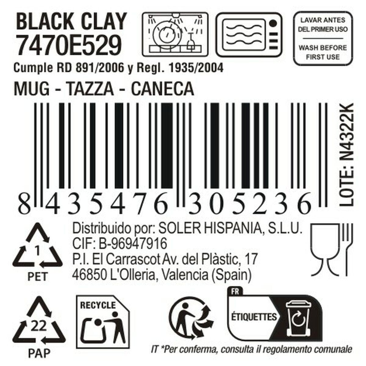 Taza La Mediterránea Black clay (24 Unidades)