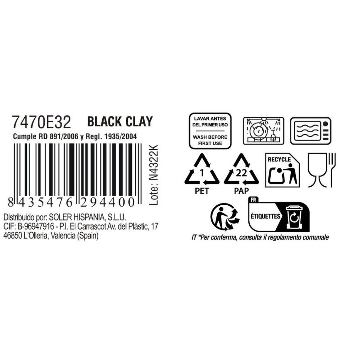 Taza La Mediterránea Black clay (36 Unidades)