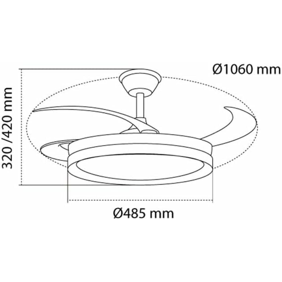 Ventilador de Techo CristalRecord EVO RETRAC Transparente 72 W