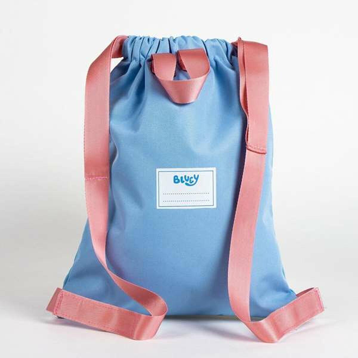 Bolsa Mochila con Cuerdas Bluey Azul 27 x 33 cm