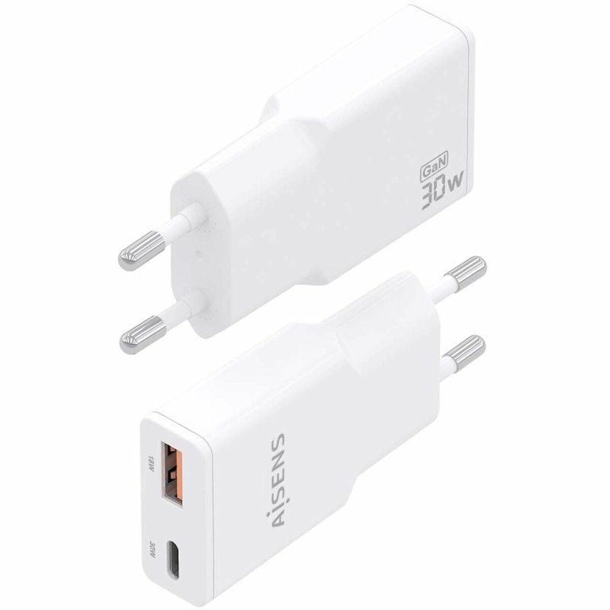 Cargador de Pared Aisens ASCH-30W2P046-W Blanco 30 W
