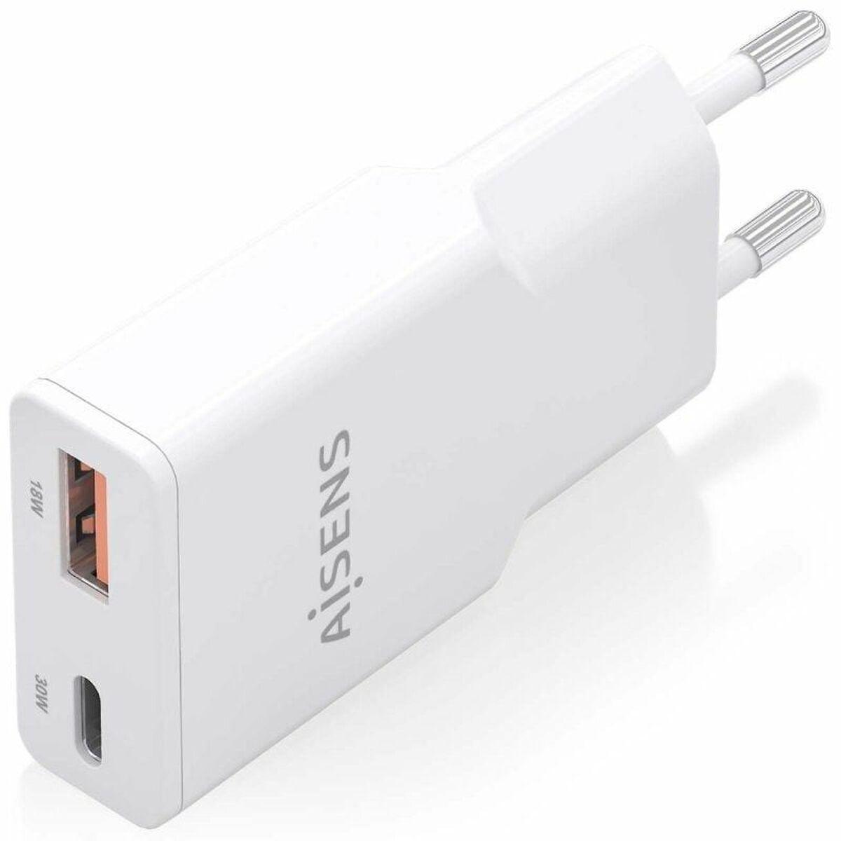 Cargador de Pared Aisens ASCH-30W2P046-W Blanco 30 W
