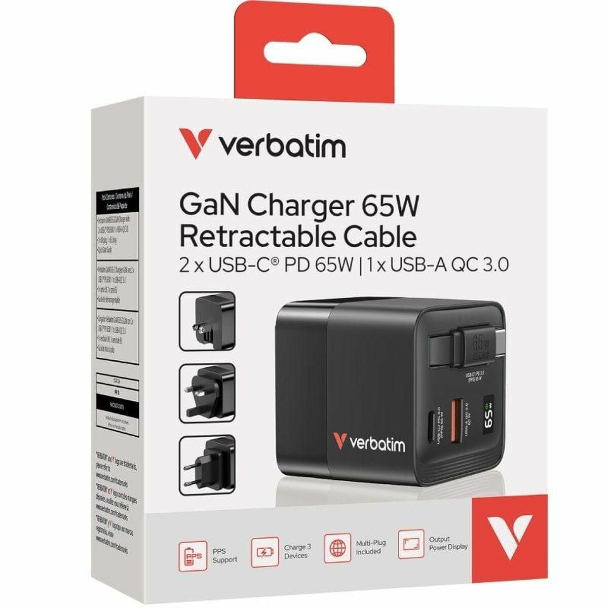 Cargador de Pared Verbatim 32217 65 W Negro