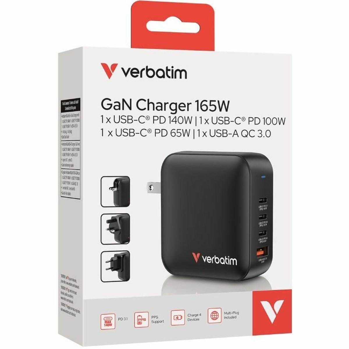 Cargador de Pared Verbatim 32216 165 W Negro