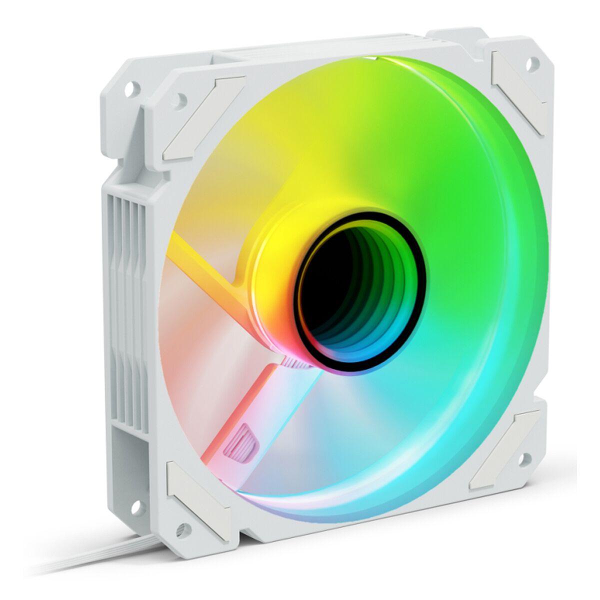 Ventilador de Caja Sharkoon SHARK Mirror RGB PWM REVERSE Ø 12 cm
