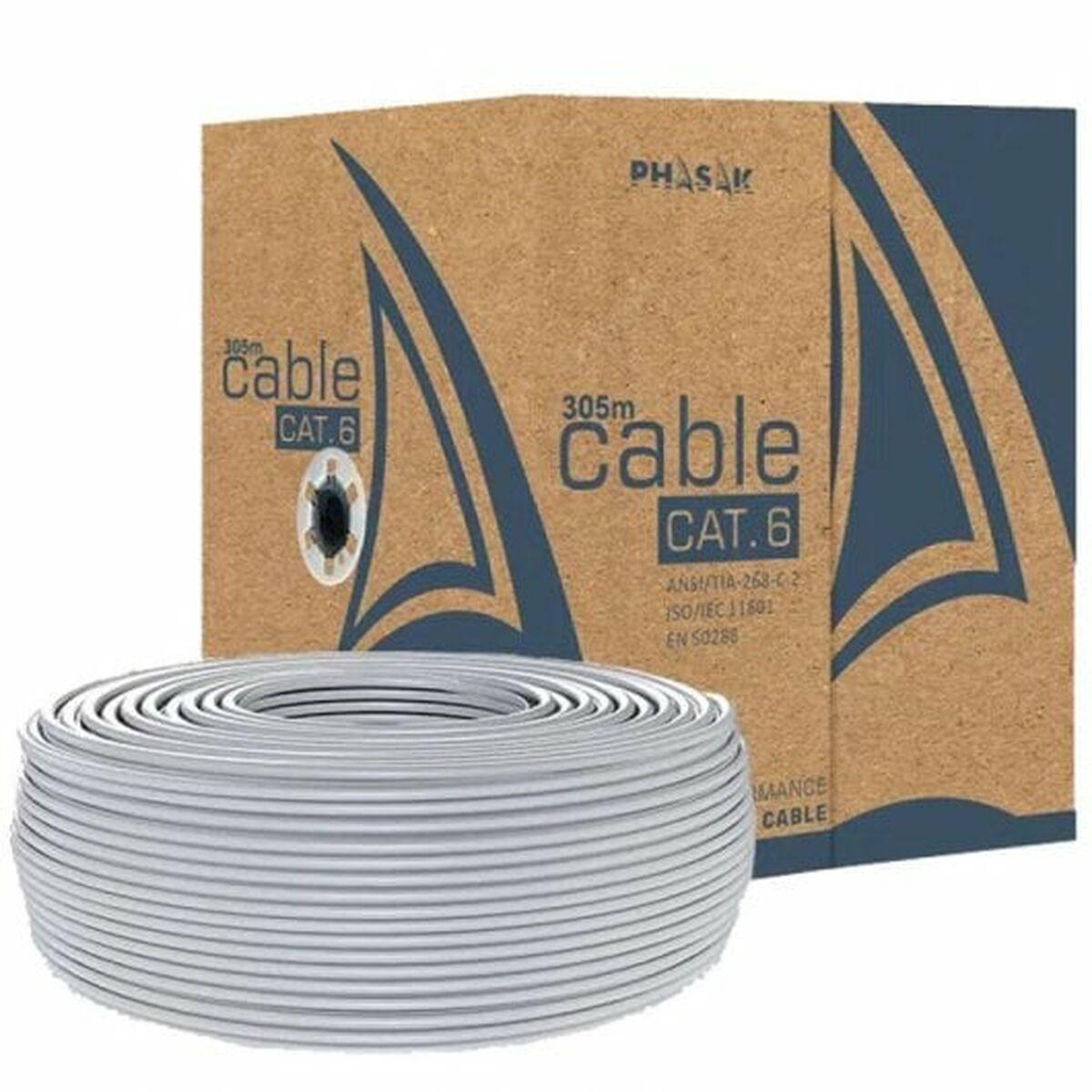 Cable de Red Rígido UTP Categoría 6 Phasak PHR 6100